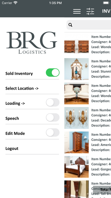 BRG Logistics Screenshot