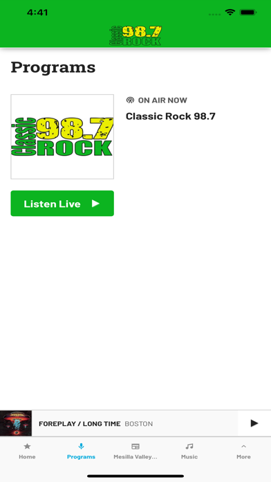 Classic Rock 98.7 Screenshot