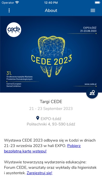 CEDE Dental Exhibition Screenshot