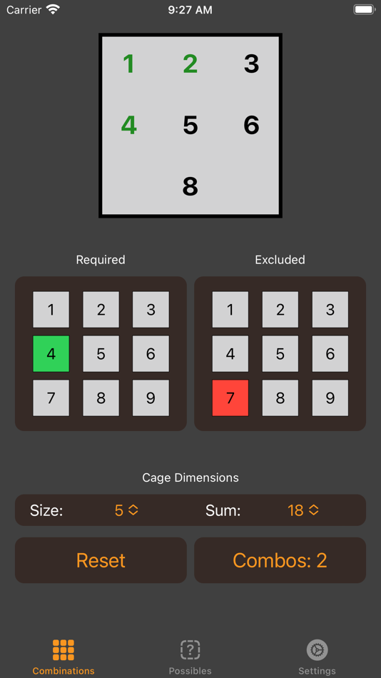 #1. Killer Sudoku Aide (iOS) Podle: Eugene Glover