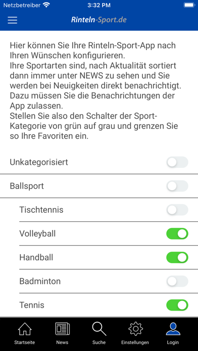 Rinteln Sport Screenshot