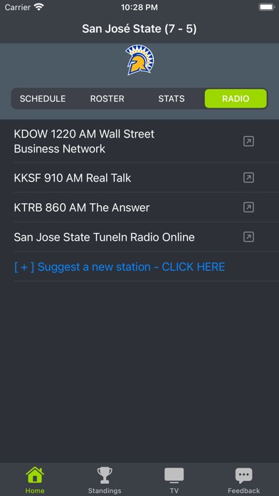 San Jose State Football App Screenshot