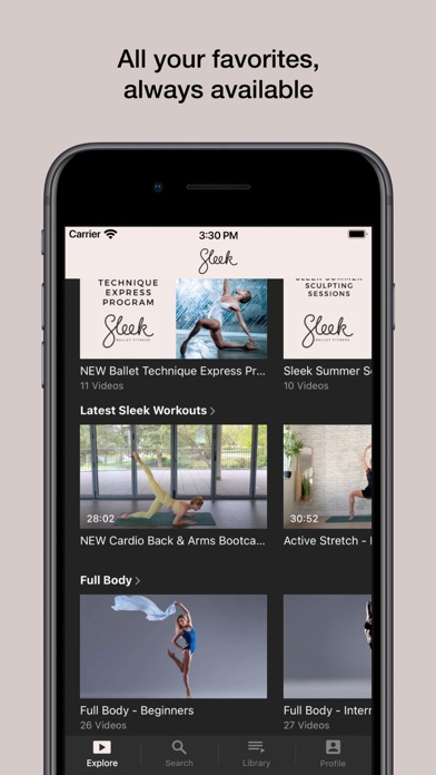 Sleek Ballet Fitness Screenshot
