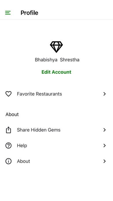 hidden gems (restaurants) Screenshot