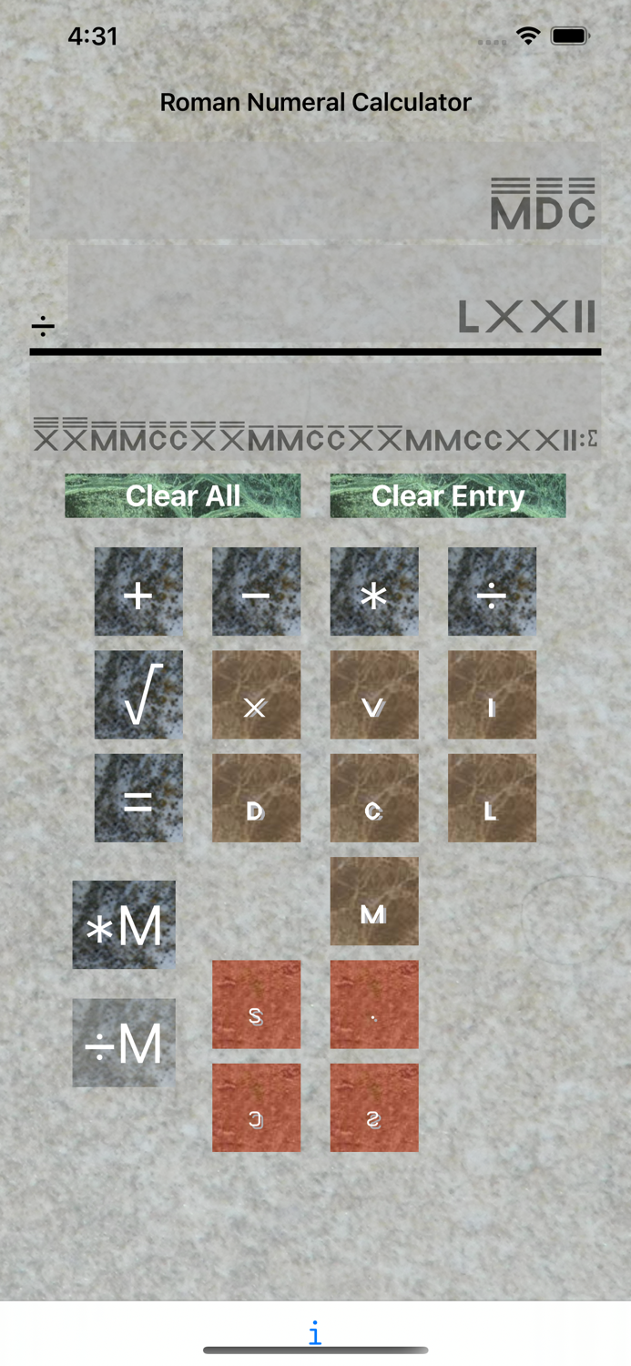 Roman Numeral Calculator