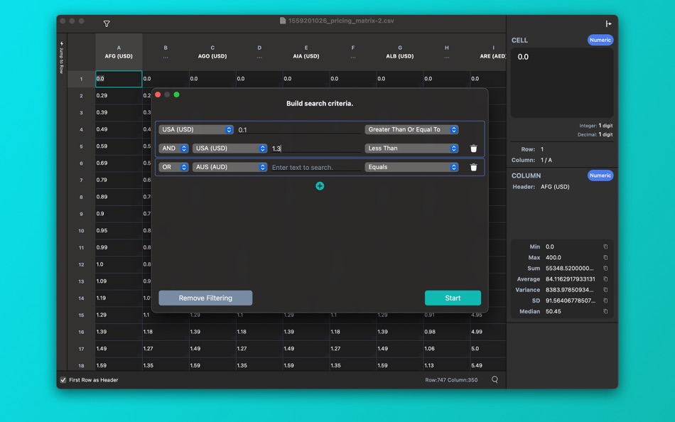 #2. CLYR CSVEditor (macOS) By: CLYR Inc.