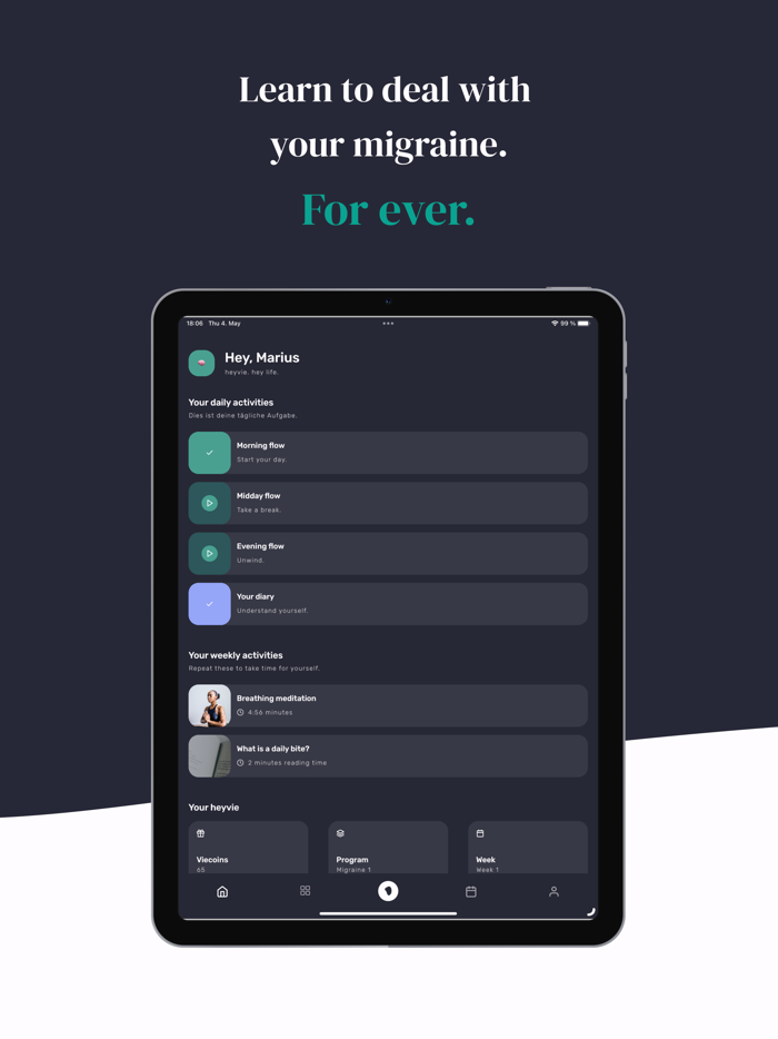 heyvie migraine coach