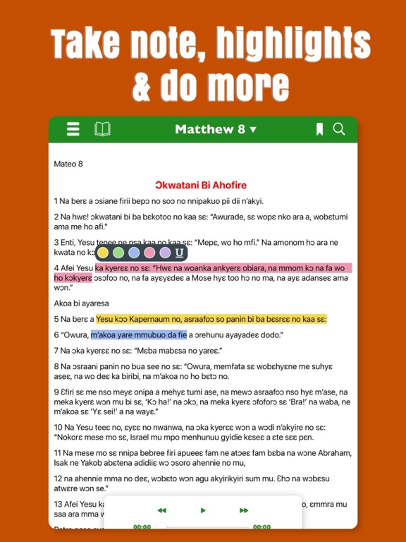 Screenshot #2 for Twi Bible: Asante Listen Audio