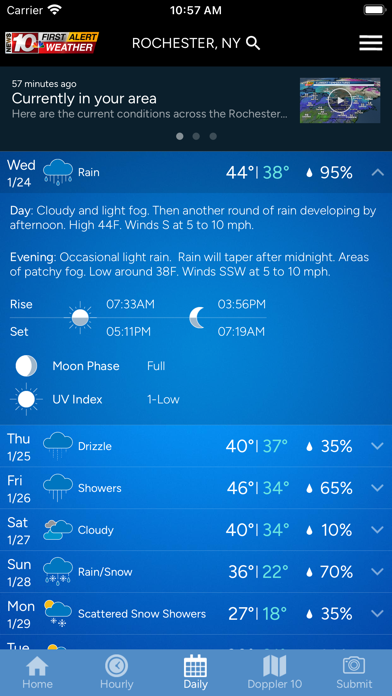 WHEC First Alert Weather Screenshot