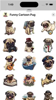 funny cartoon pug iphone screenshot 1