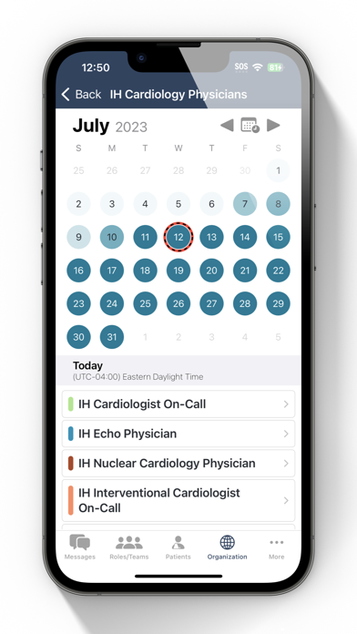 symplr Clinical Communications Screenshot