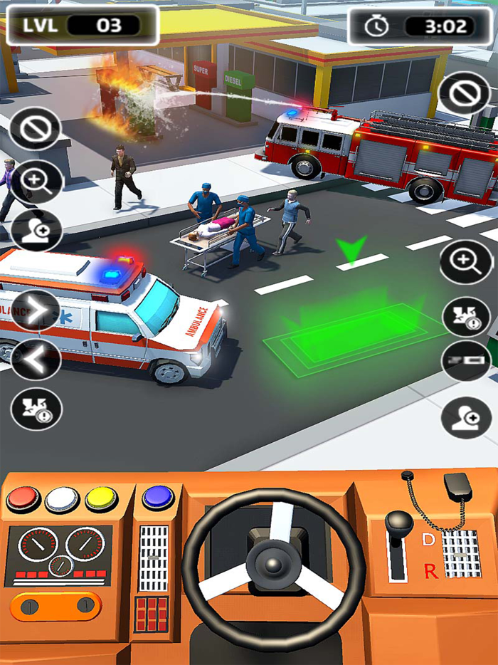 911 Firetruck Ambulance Game