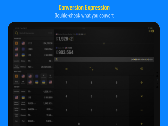 Convertium Currency and Units