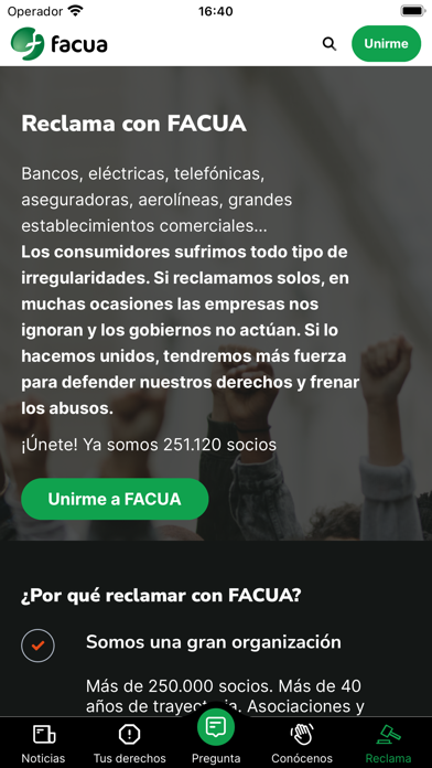 FACUA Screenshot