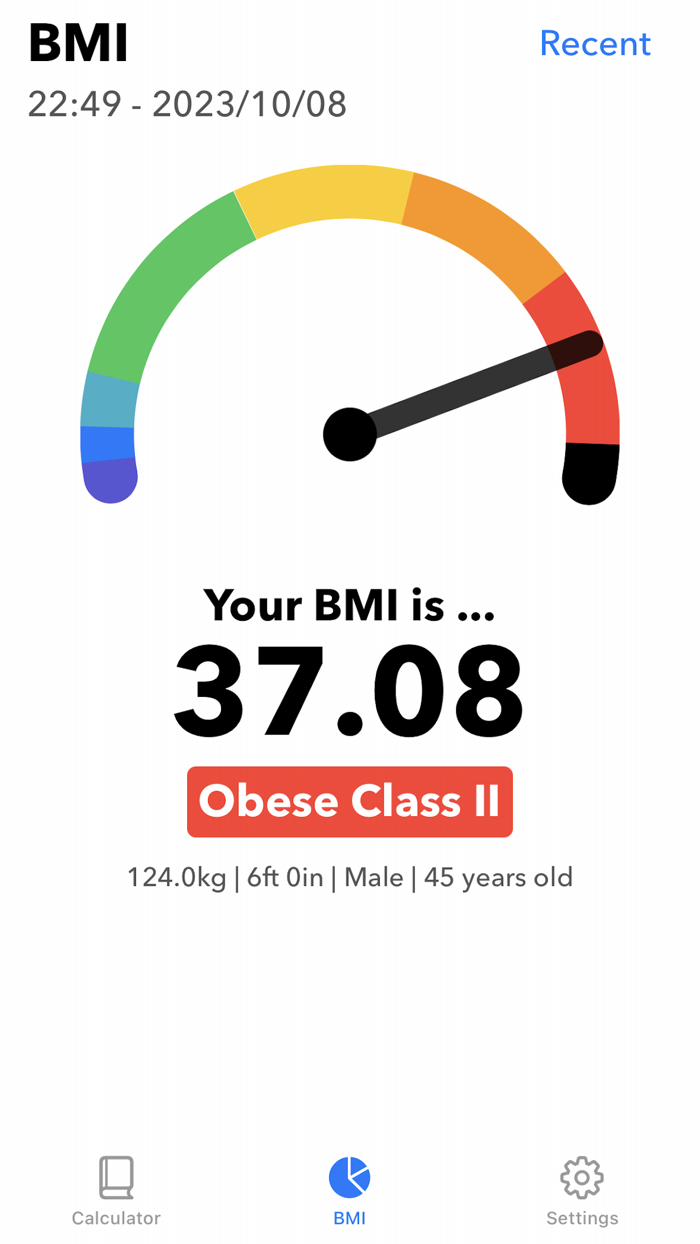BMI Calculator and Tracker App