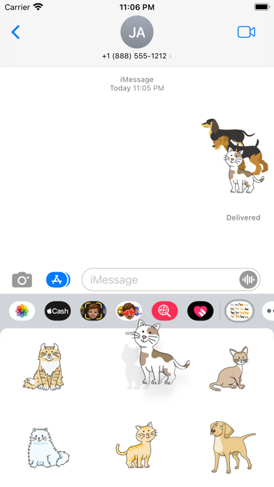 Cool dog cat sticker Screenshot