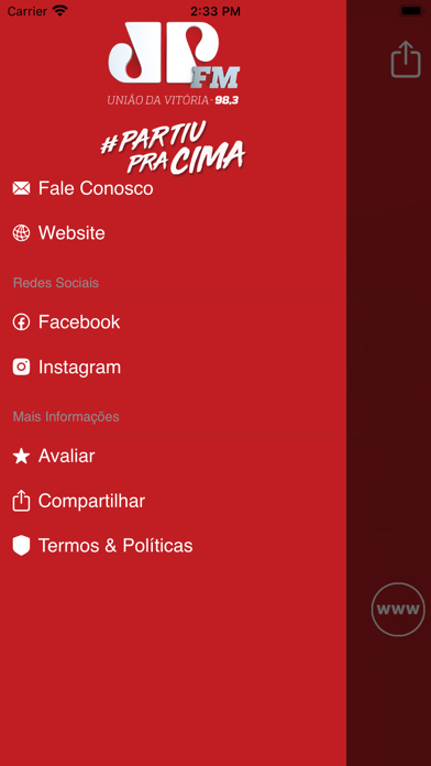 Jovem Pan FM União da Vitória Screenshot