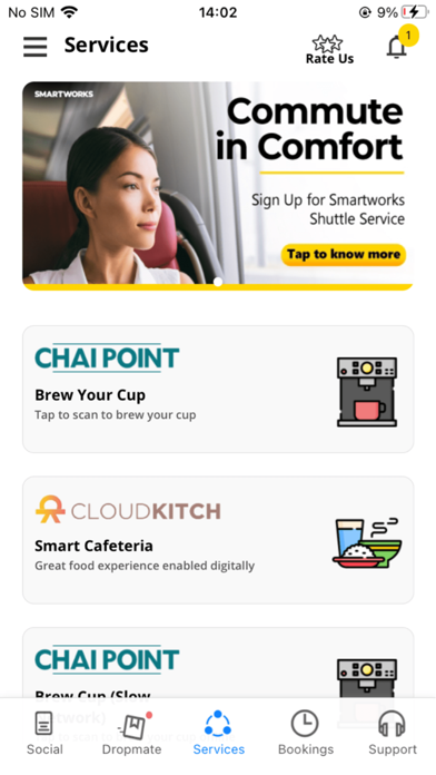 Smartworks Mobile App Screenshot