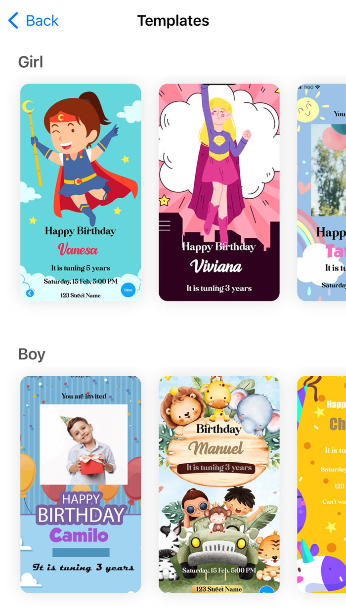 Birthday invitation maker .