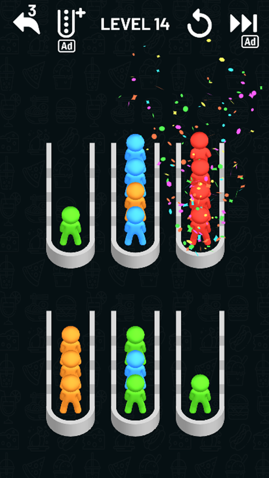 #3. Color Sort: Stickman Color (iOS) 来自: 52 Blue Studios