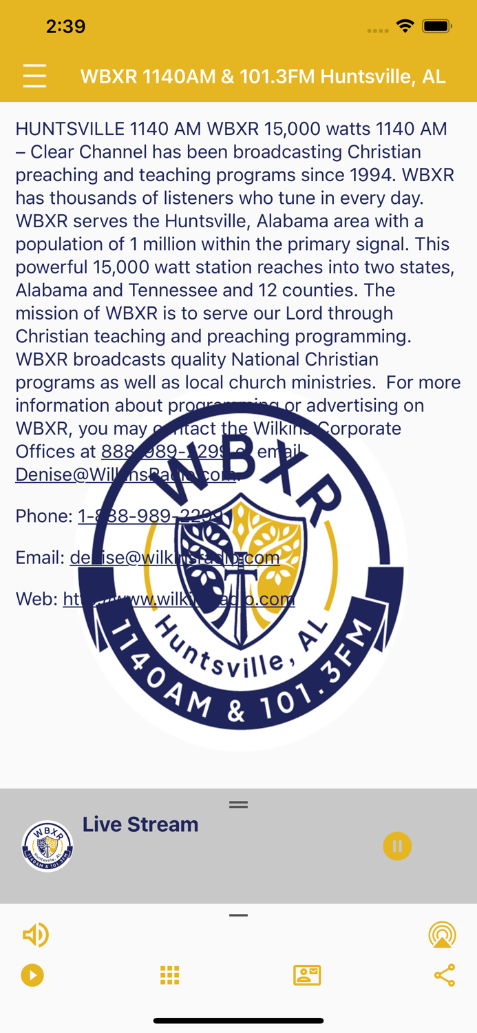 WBXR AM1140 and FM101.3 Radio