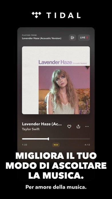 TIDAL Music Schermata dell'app