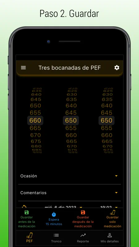 Peflog - Rastreador de asma screenshot 2 of 7