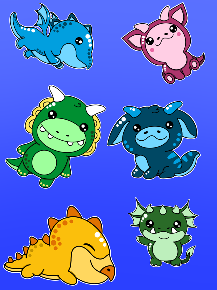 Mini Dragon Stickers