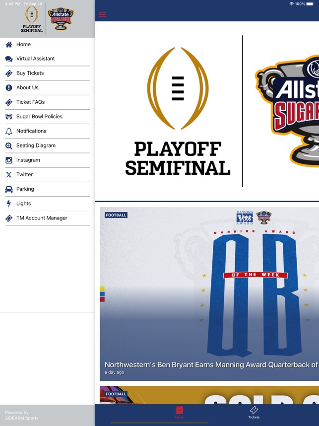 Sugar store bowl tickets