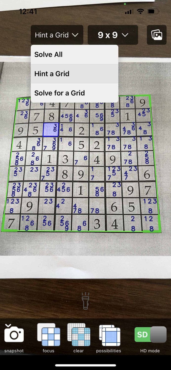 Sudoku Solver Realtime Camera