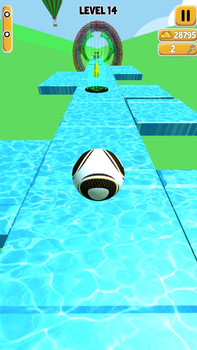 Crazy Ball Run Sky Ramp Game Screenshot