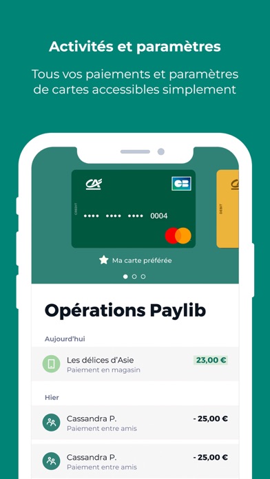 Paiement mobile CA Screenshot