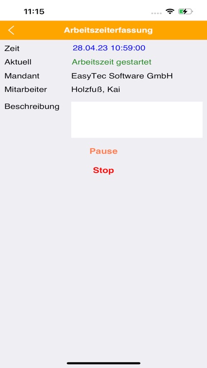 EasyTec mobile Zeiterfassung