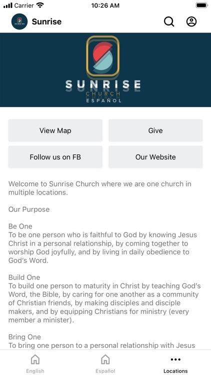 Sunrise Church CA