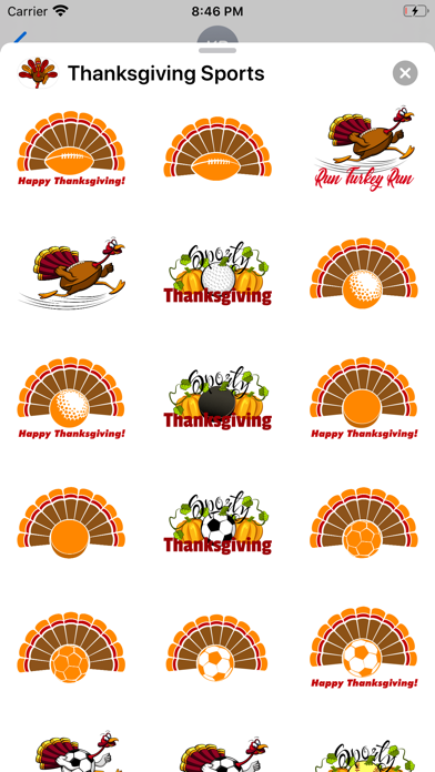 Screenshot #2 pour Thanksgiving Sports Stickers