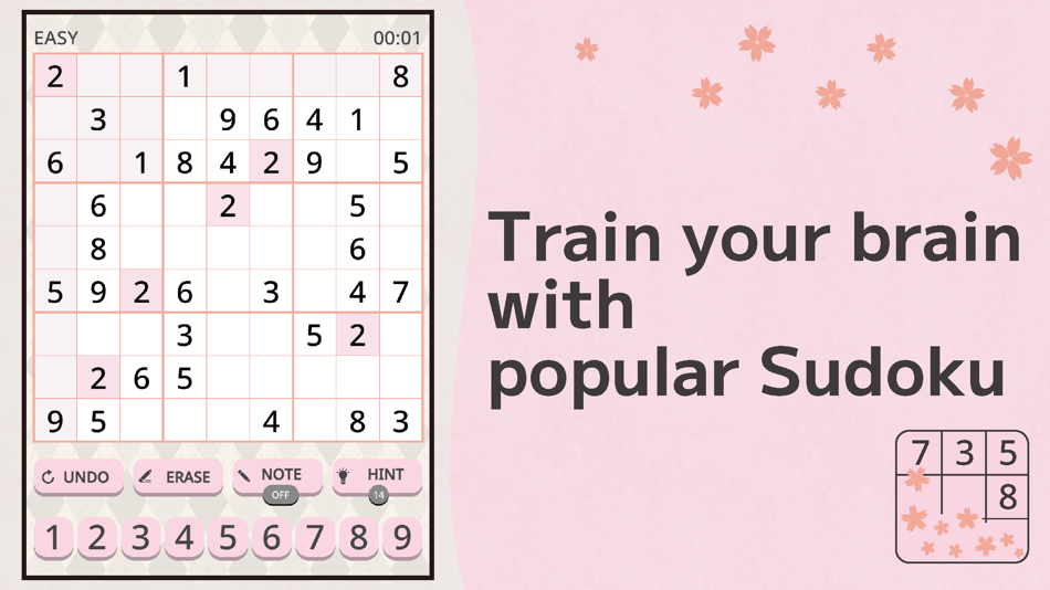 #1. sudoku Girly (iOS) Podle: kobayakawa kyosuke