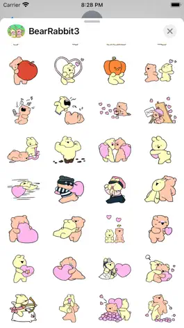 Game screenshot Bear & Rabbit 3 Stickers pack hack