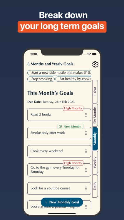 Goalgum: Goal Setter & Tracker screenshot-3