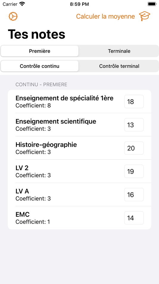 #1. Moyenne Au Bac (iOS) 来自: Nagord
