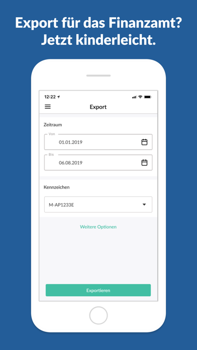 Digitales Fahrtenbuch Screenshot