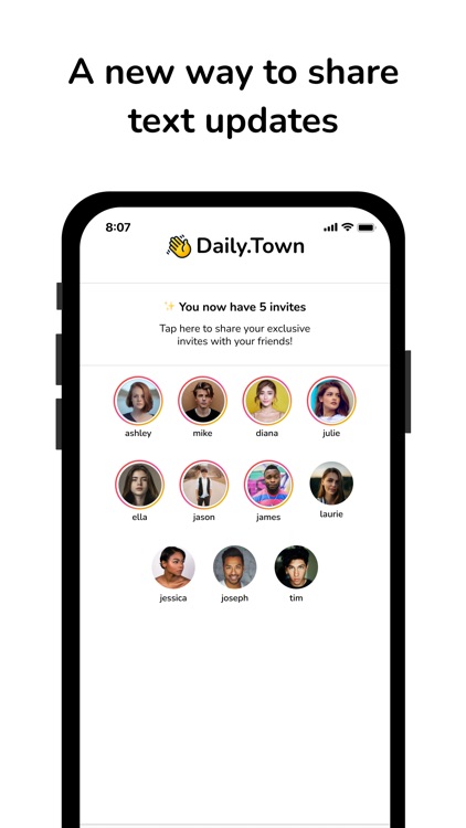 Daily.Town— Share text updates