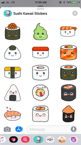 Game screenshot Sushi Kawaii Stickers hack