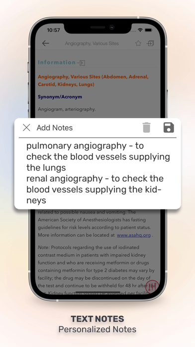 Laboratory Diagnostic Tests Screenshot