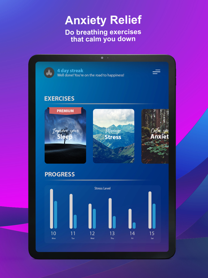 Guided Breathing Exercises App