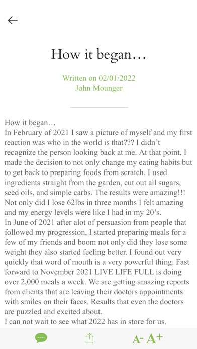 natural life food Screenshot