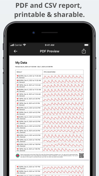 Heart Rate Plus Monitor PRO Screenshot