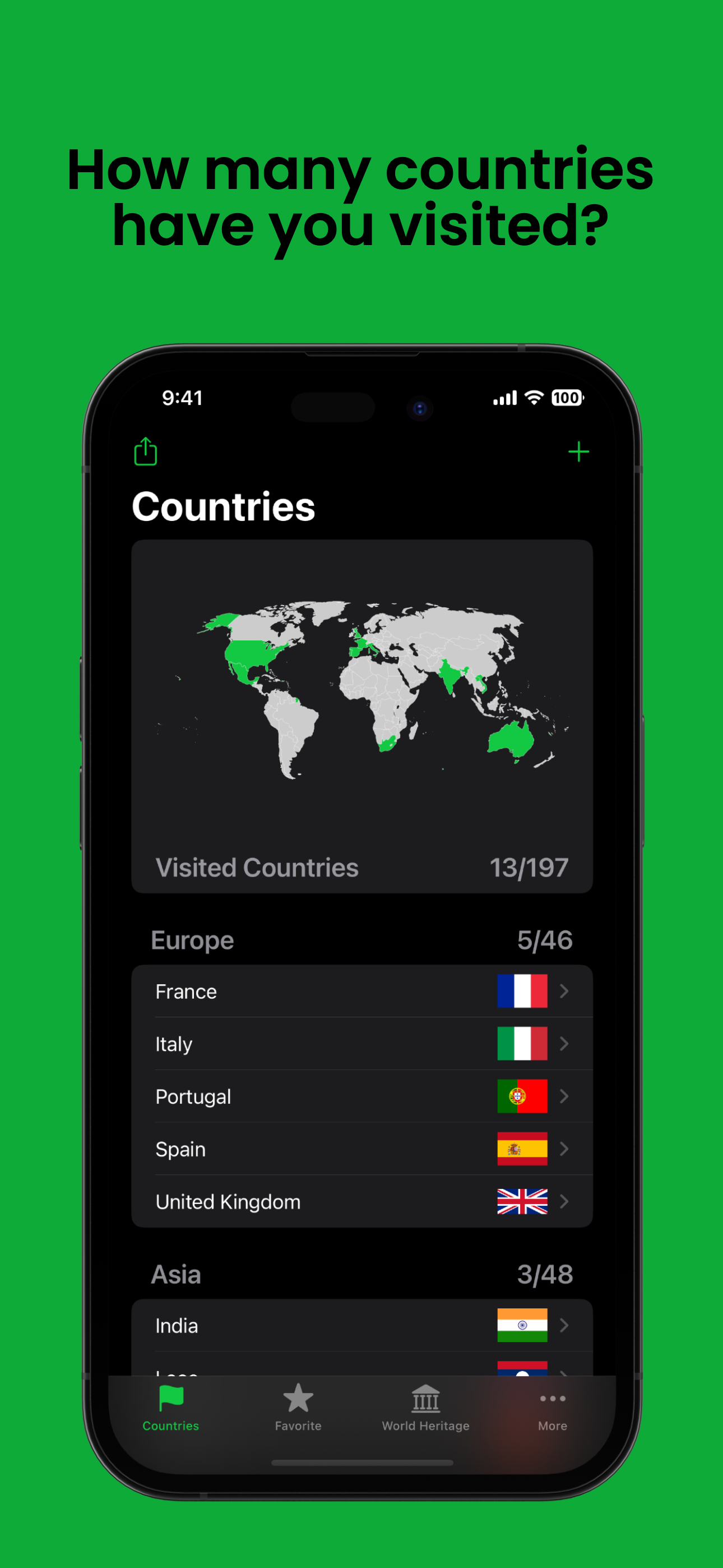 VoyageX | Visited Countries
