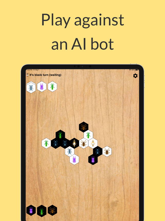 ‎Hexes: Hive con captura de pantalla del juego de mesa AI