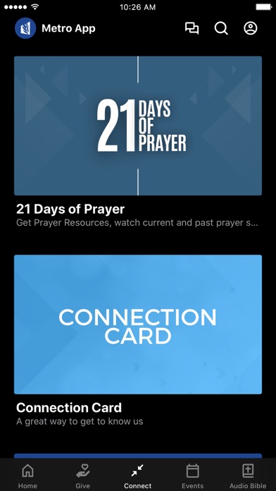 Metro Harvest Church App Screenshot