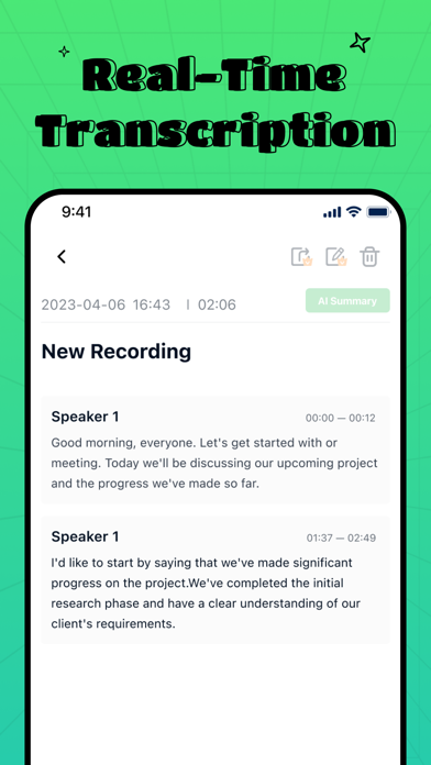 VoxNote - AI Speech to text Screenshot